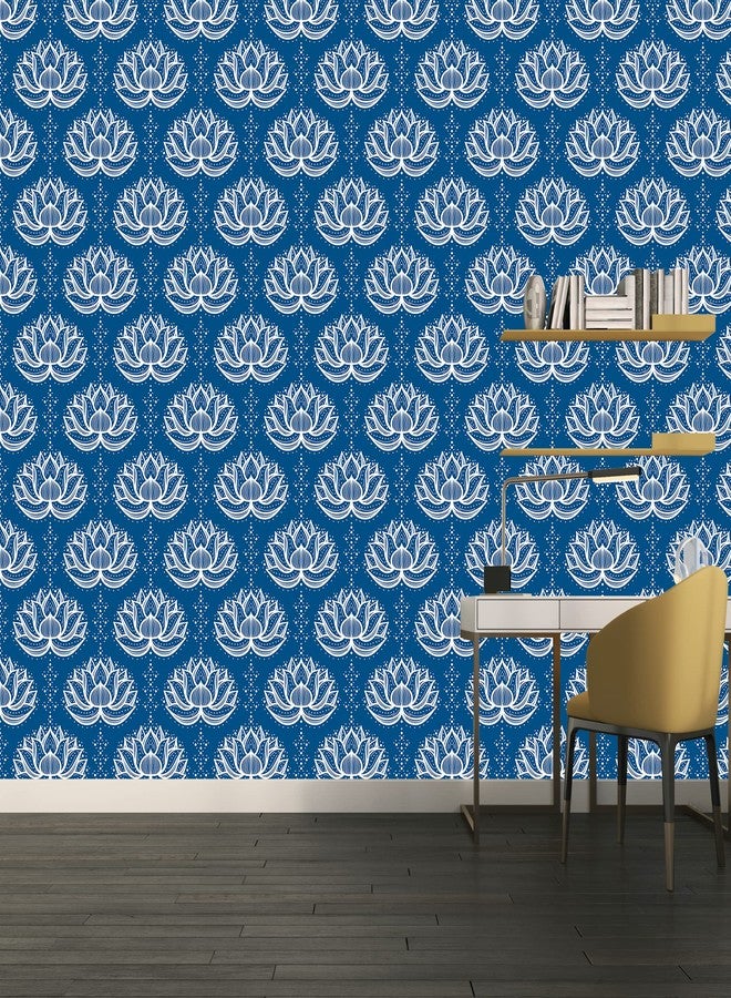 PAPER PLANE DESIGN Self-Adhesive Wallpaper Waterproof Theme Boho Wallpaper for Living Room Bedroom Office (Lotus Pattern) - Image 3